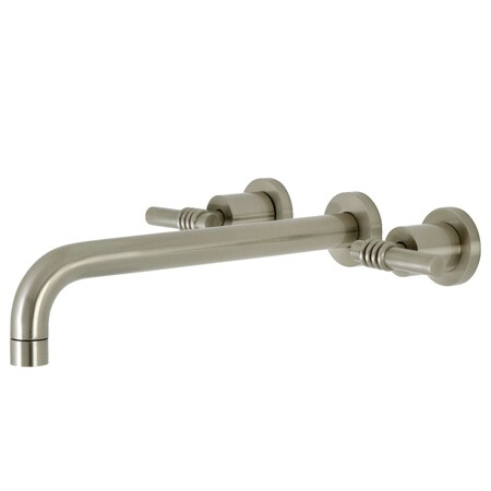 Kingston Brass KS8058ML Wall Mount Tub Faucet, Brushed Nickel KS8058ML